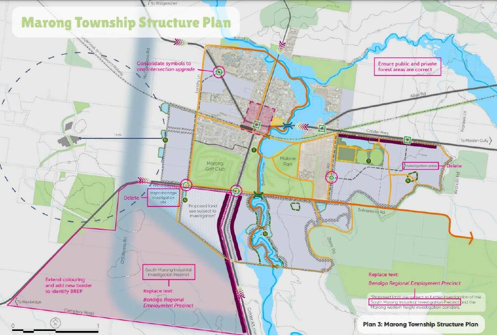 The Marong Township Structure Plan includes key areas for development. Image supplied