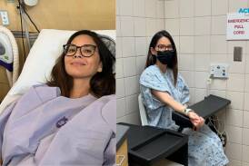 Pictures of Olivia Munn in hospital as the actor announces 'aggressive' breast cancer diagnosis and double mastectomy. Pictures Instagram/Olivia Munn
