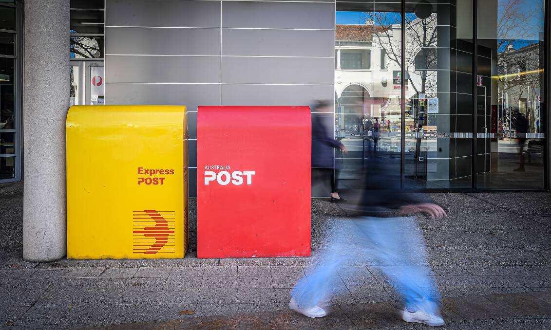 Australia Post boxes in Canberra. Picture by Karleen Minney. 