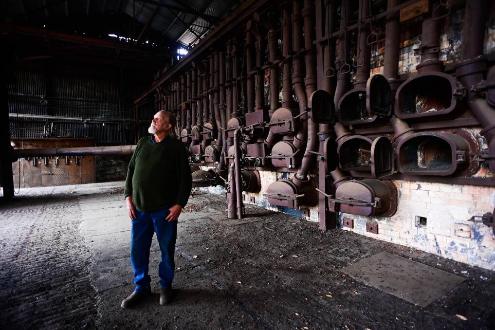 Gary Hill of the Bendigo Branch of the National Trust at the old gasworks site. Picture by Brendan McCarthy