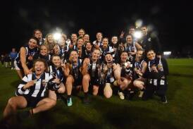 Castlemaine secured back-to-back premierships with a 17 point win over Woorinen at the QEO on Friday night. Picture by Darren Howe 