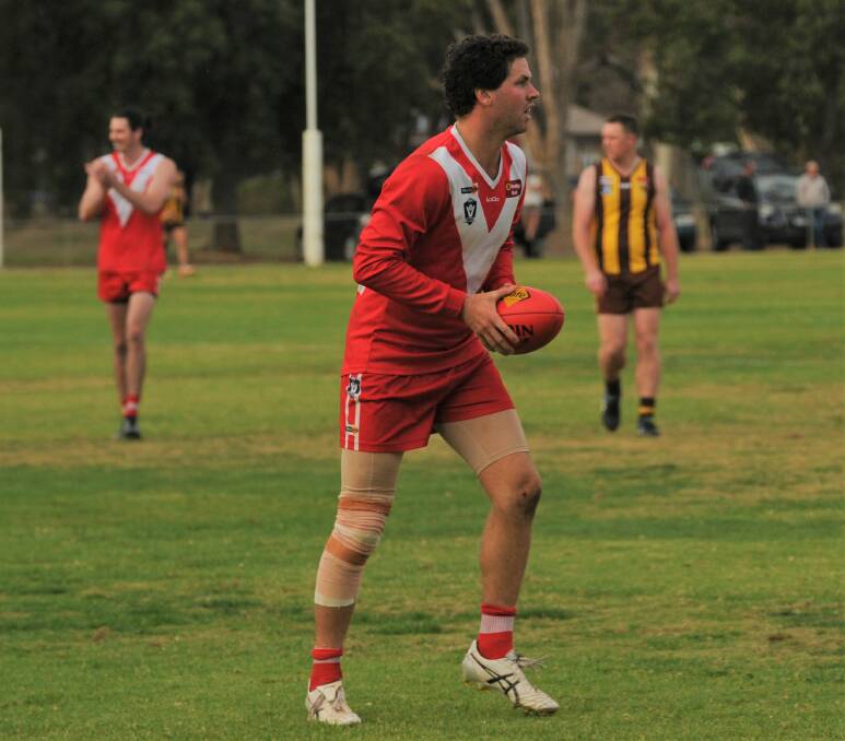 Champion goalkicker James Harney will once again be in a Bloods uniform in 2024. 