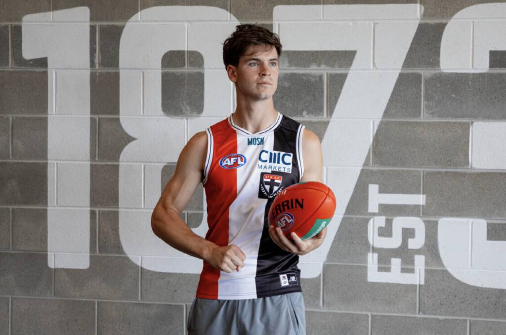 Paddy Dow in his new St Kilda colours. Picture supplied. 