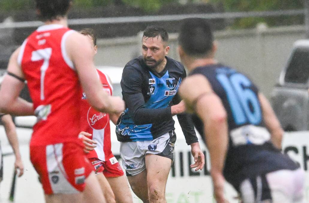 Jarryn Geary has hung up the boots following a shoulder injury he sustained against Kyneton a fortnight ago. Picture by Darren Howe 