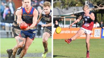 Bradley Bernacki (left) and Lachlan Tardrew will lead their sides in a crucial midfield battle against each other on Saturday.