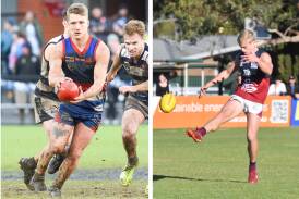 Bradley Bernacki (left) and Lachlan Tardrew will lead their sides in a crucial midfield battle against each other on Saturday.