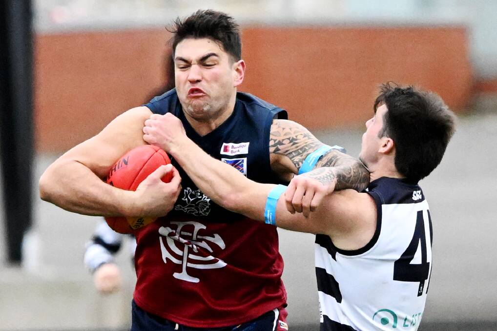Dual Sandhurst best and fiarest ruckman Hamish Hosking has joined Birchip-Watchem for 2024. Picture by Darren Howe 