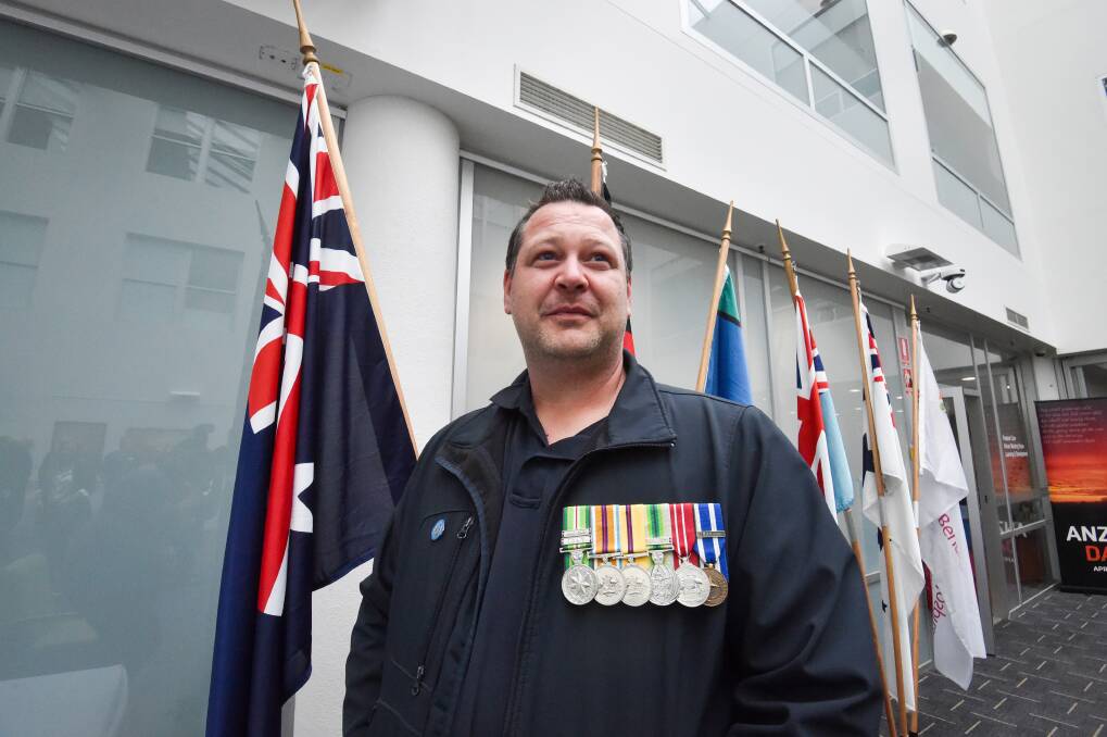 Veteran and hospital supply department staff member Nathan Tate. Picture by Darren Howe