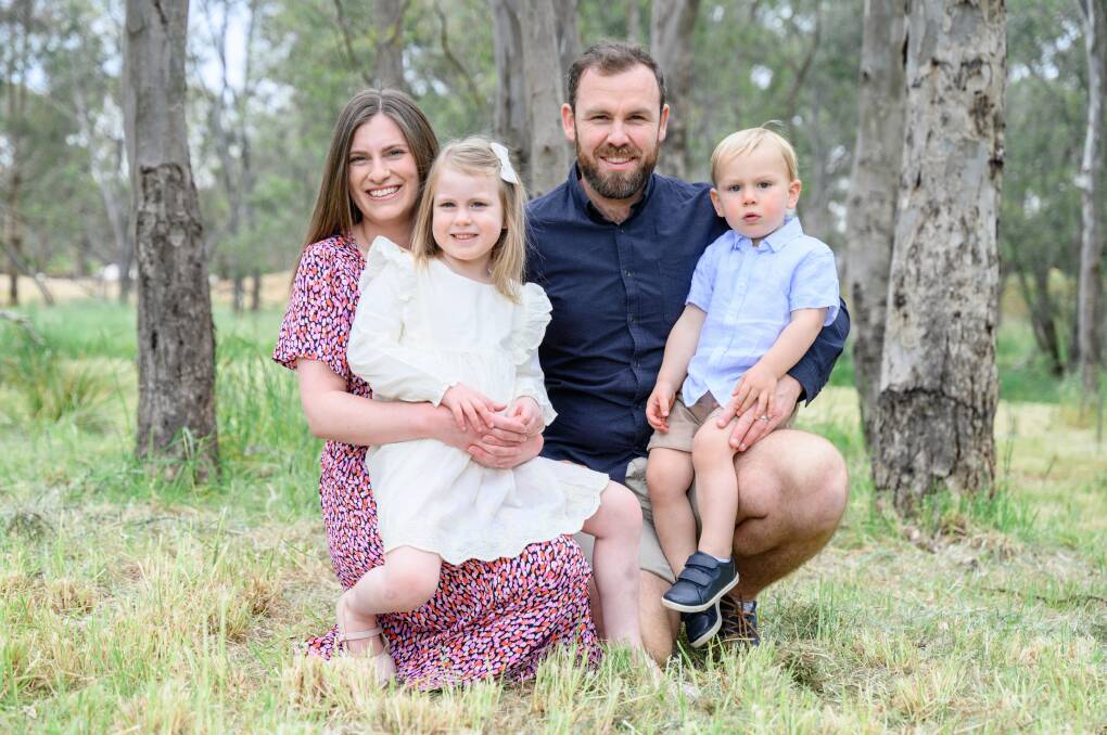 Kate Rawnsley with husband Jason, daughter Macy, and son Charlie. Picture supplied