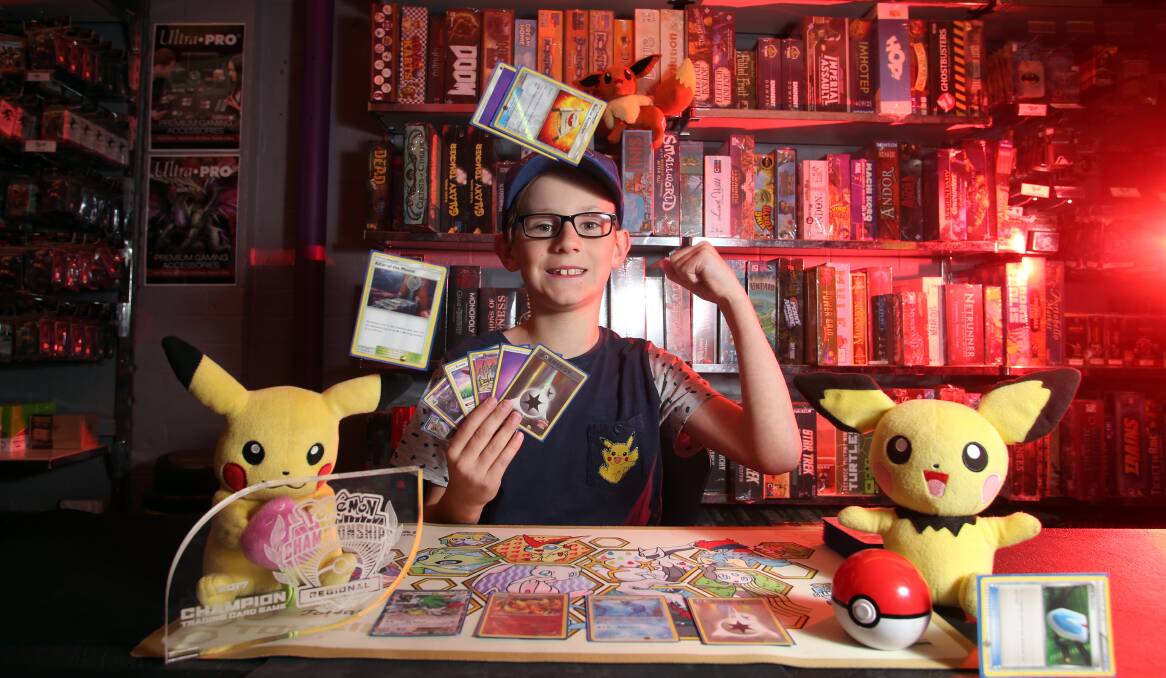 Sam Williams, who honed is skills at Guf, was ranked junior player for Pokémon cards in Australia back in 2018. Picture by Glenn Daniels