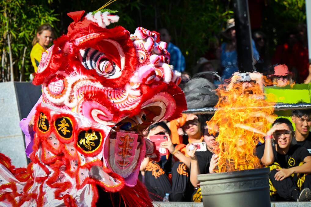 Bendigo enjoyed the multitude of dragons and lions which performed at the ceremony. Picture by Darren Howe.