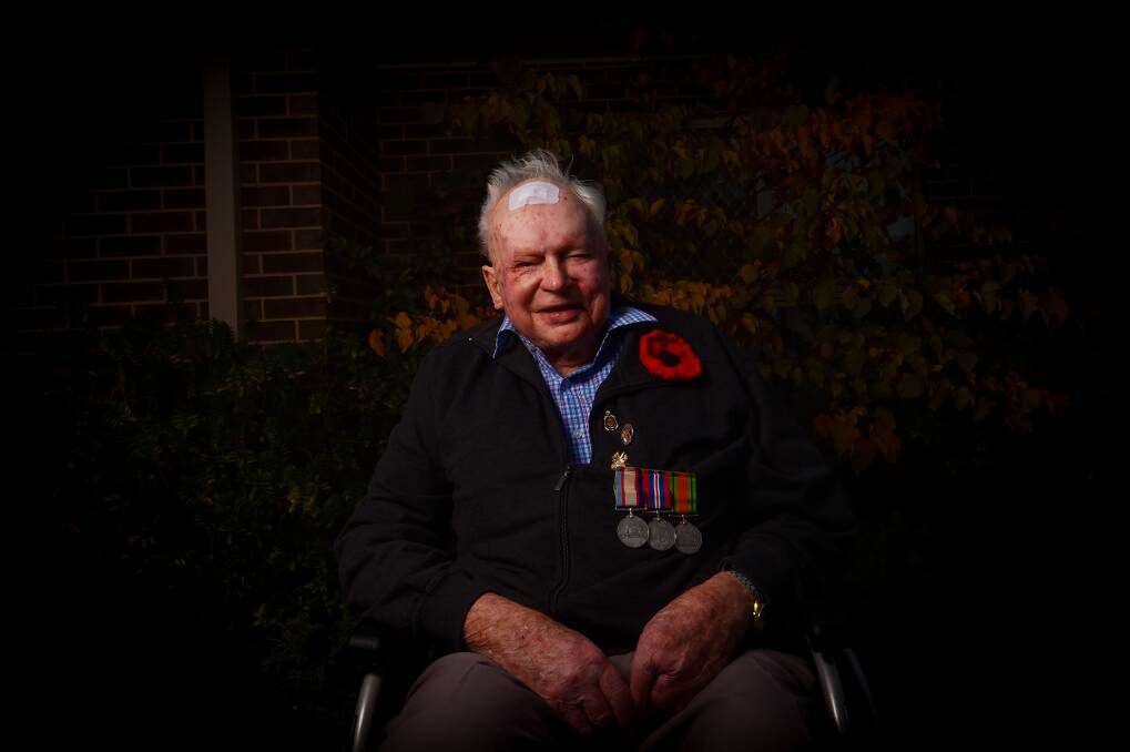 Mr Hosking survived the bombing of Darwin by the Japanese in 1942. Picture by Darren Howe