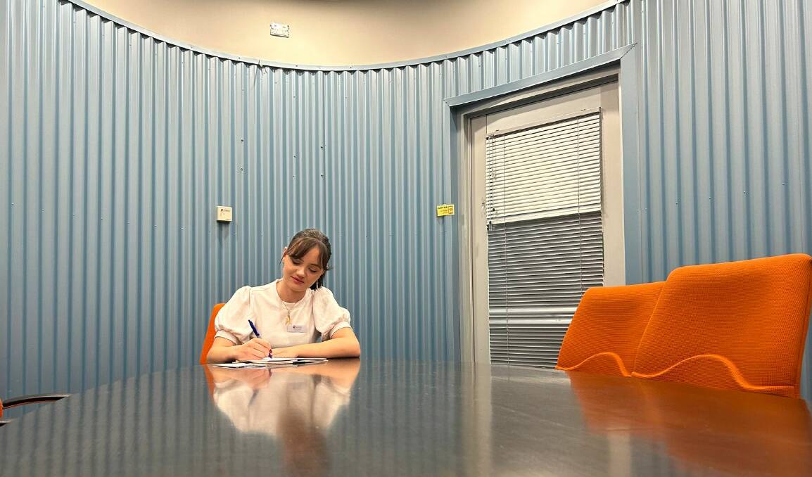 Correll in the Blue Room, where the youth council holds their exec meetings. Picture by Georgina Sebar.