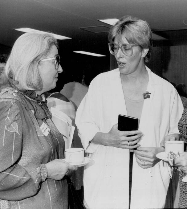 Halcyon days: Reporter Anne Summers (right) in 1986.