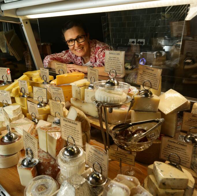 HOW'S THE SERENITY?:  Sonia Cousins at Pork Ewe Deli in Cooks Hill. She's a total cheese geek. Picture: Jonathan Carroll