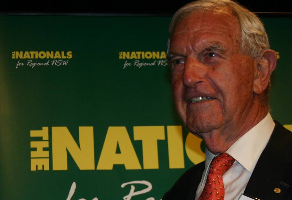 Veteran performer: Former party leader, Ian Sinclair, at a Nationals function in 2009