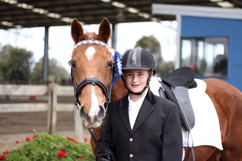 Drysdale's 12-year-old Marcel Braun with his 18-year-old quarter horse Sasha at Werribee last year. Marcel will be competing in the equestrian events at the Special Olympics National Championships in Adelaide. It completes a stunning two-year turnaround for the young Victorian. 