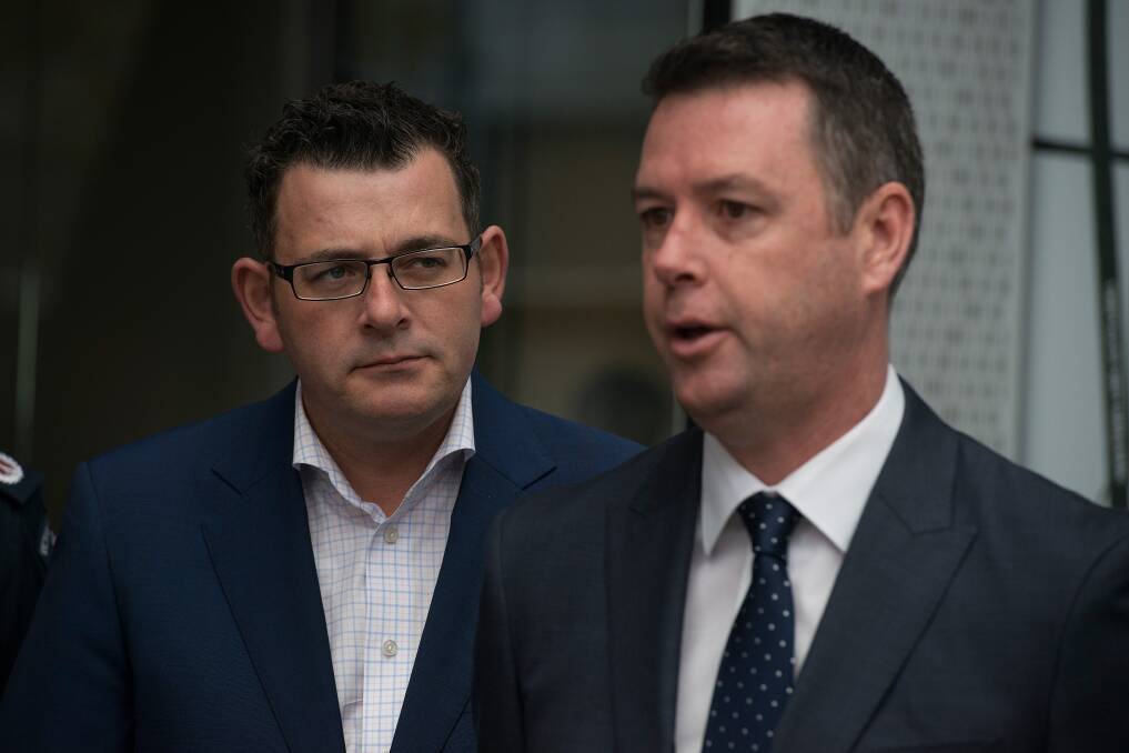 Employment Minister Wade Noonan with Victorian Premier Daniel Andrews.