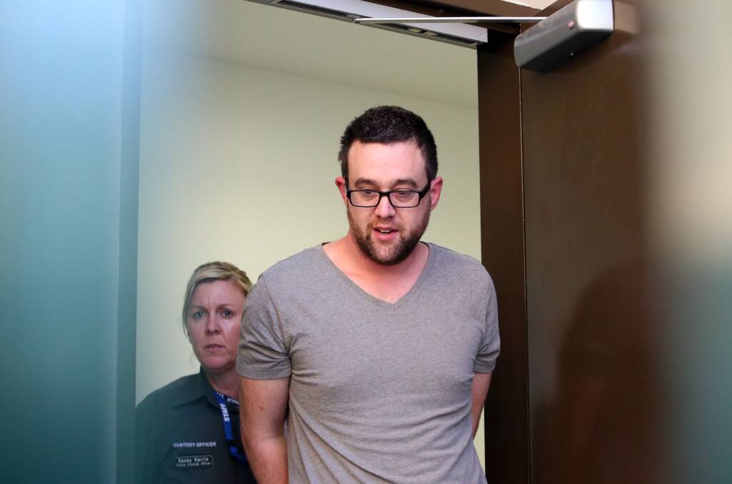 Gary Stephen Salvaggio, 33, at the Bendigo Magistrates' Court after being charged with sexual assault last month.