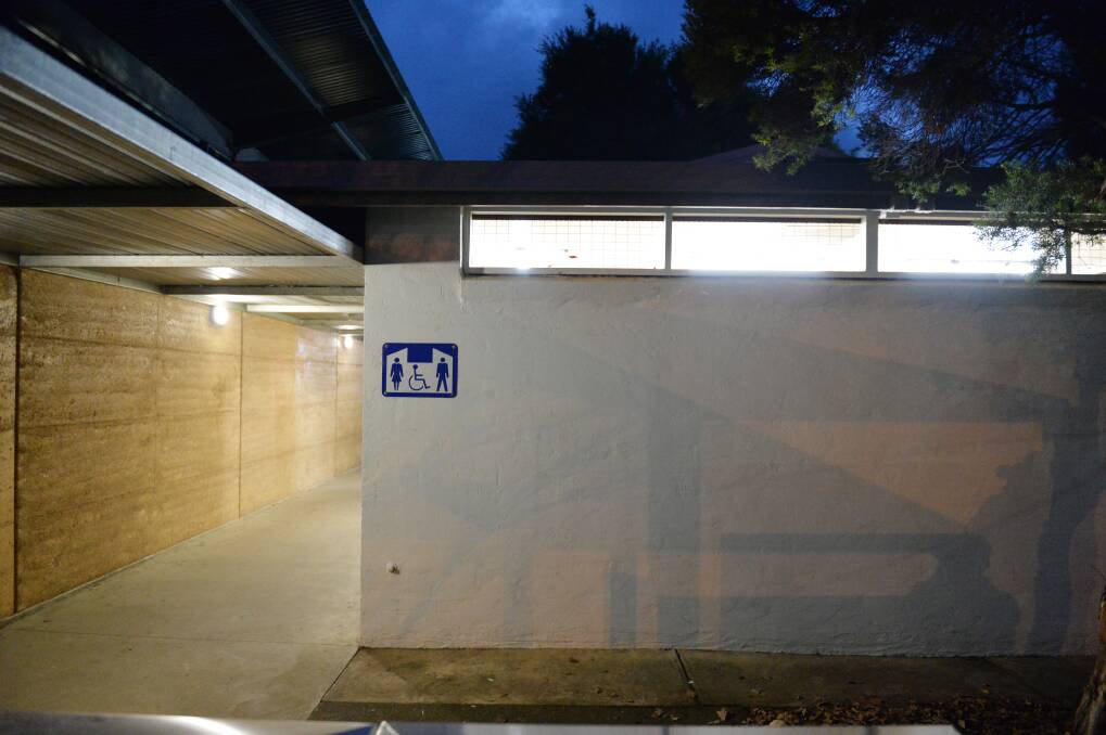 The public toilet block behind Heathcote's tourist information centre has been nominated by readers for upgrades and increased maintenance. Picture: DARREN HOWE