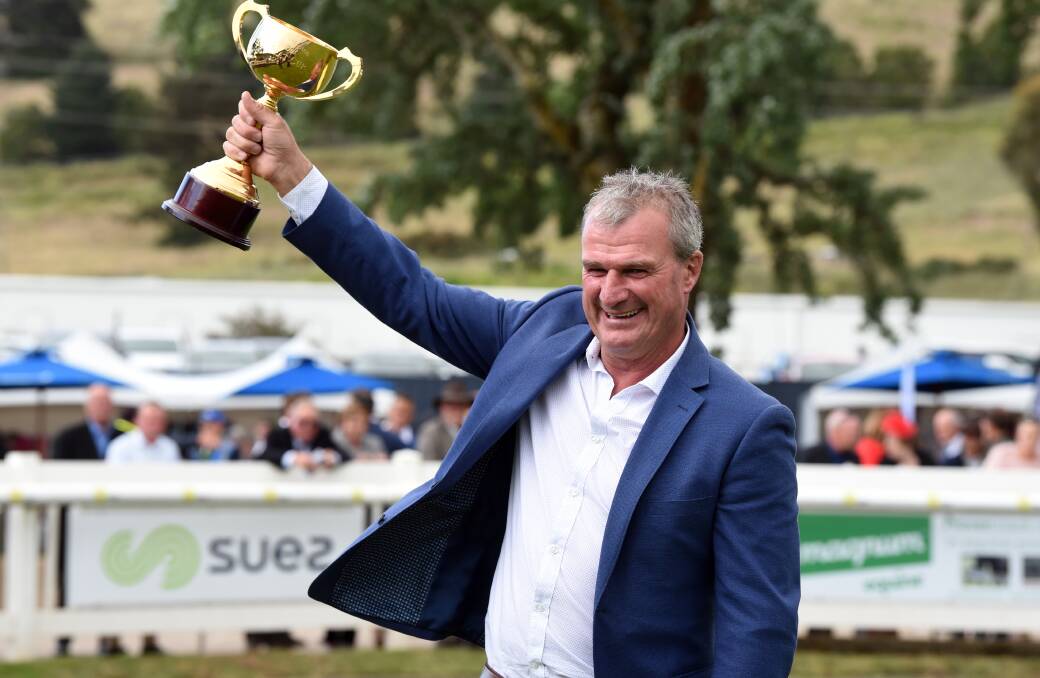 Darren Weir in happier times after winning the 2018 Ballarat Cup.