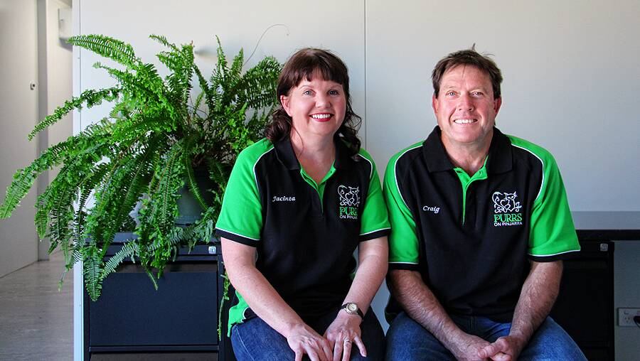 PROUD OWNERS: Jacinta and Craig Wilson are the faces behind Purrs on Pinjarra, a boutique cattery. They provide plenty of love and attention to cats in their care. 