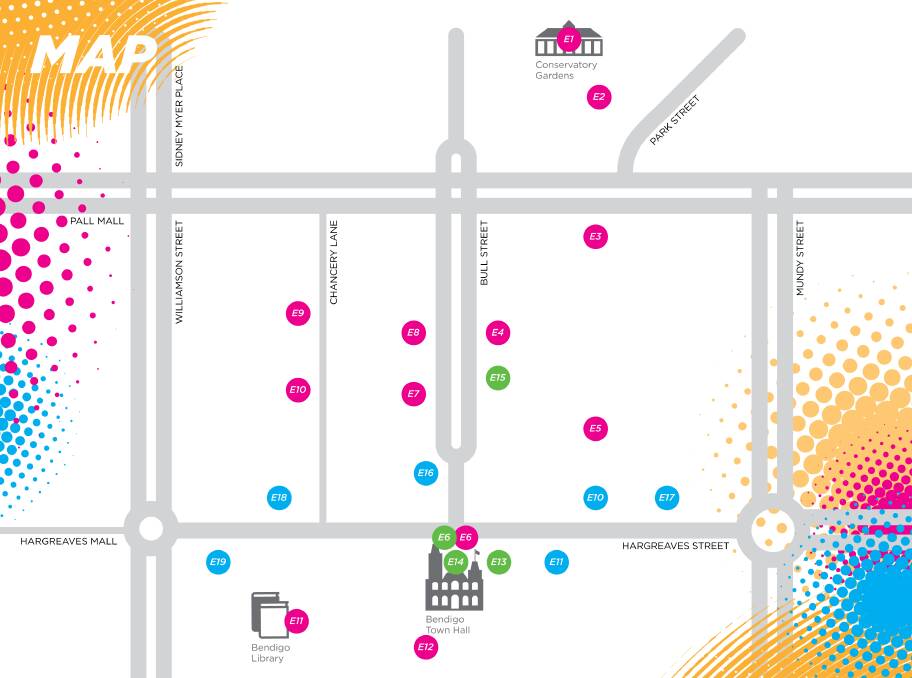 Enlighten festival map. CLICK the image to zoom in or to download.