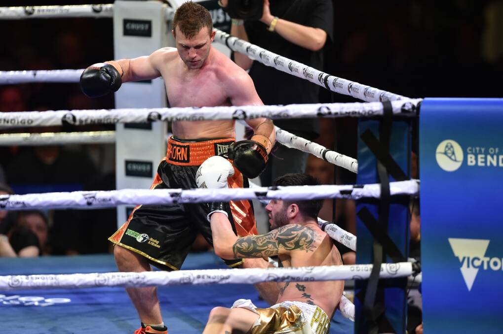 CONTROVERSY: The fight between Michael Zerafa and Jeff Horn wasn't the only focus at the Battle of Bendigo on Saturday night. Picture: GLENN DANIELS