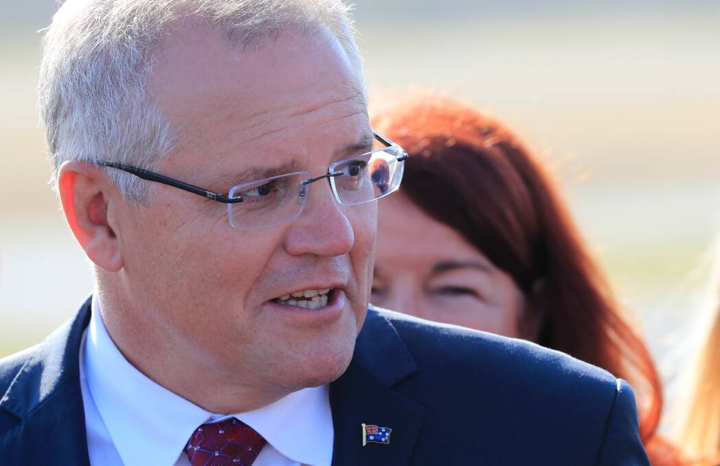 Prime Minister Scott Morrison speaks to the media on Sunday. Picture: Rob Blakers/ AAP