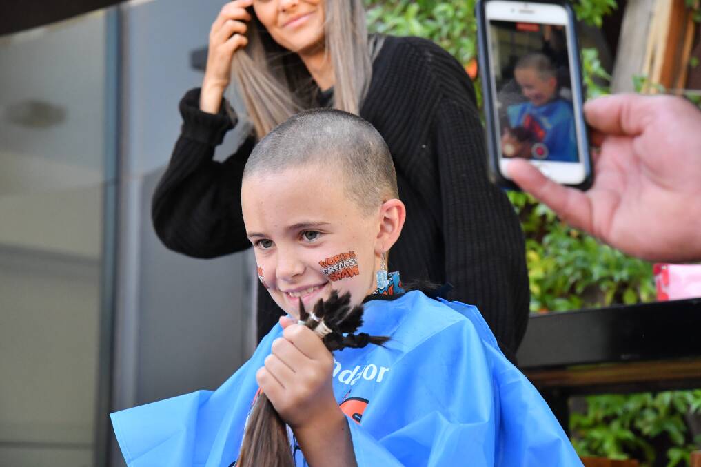 Indiana Francis-Wright takes on the World's Greatest Shave. Picture: NONI HYETT