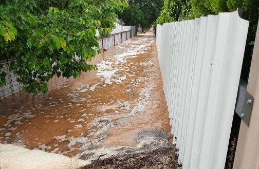 Bendigo's Nat Richardson captures the aftermath of a heavy downpour in St Arnaud this morning. Picture: SUPPLIED