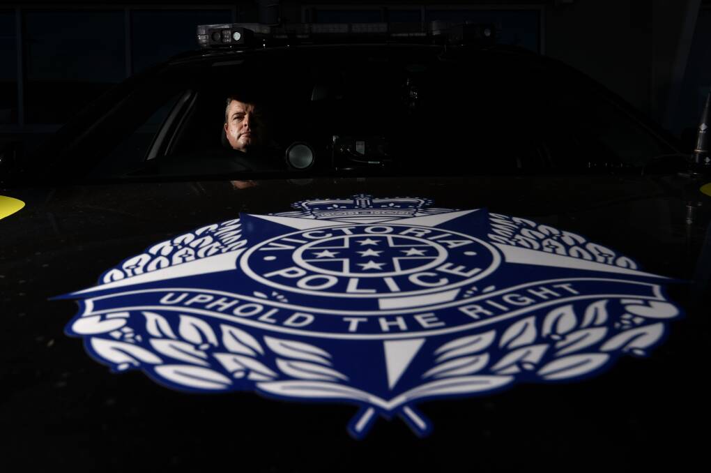 Bendigo Leading Senior Constable Peter Dyer has warned police are on the lookout for Melburnians who are wrongly in central Victoria. Picture: DARREN HOWE