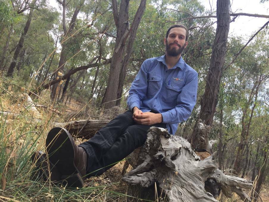 Harley Douglas in Strathdale bushland. The Dja Dja Wurrung are about to take a key role managing for the future. Picture: TOM O'CALLAGHAN