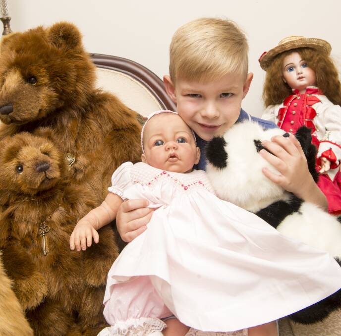 Lachie Brown ahead of last year's Doll and Teddy Show. Picture: DARREN HOWE
