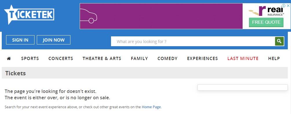 The Bendigo show has been removed from the Ticketek website.