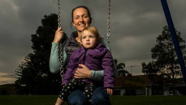 Belinda Ousley with her 18-month-old, Lucy. Photo: Jason South
