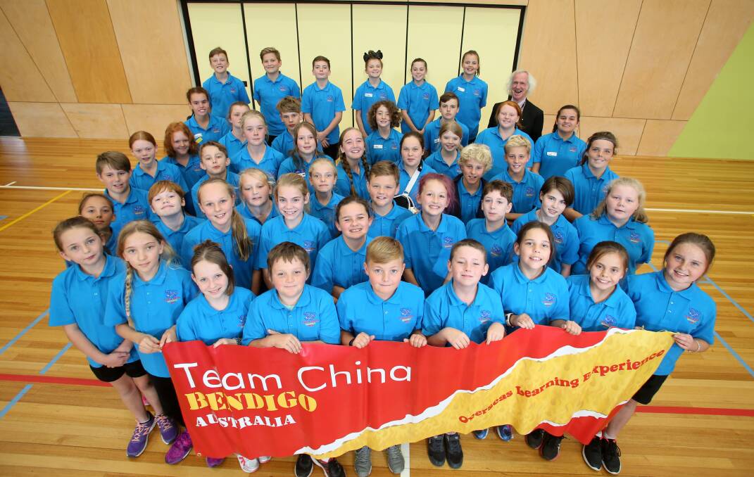 EXCITED: Fifty grade5 and 6 students from a variety of Bendigo primary schools will embark on a trip to China in little under two weeks. Picture: GLENN DANIELS