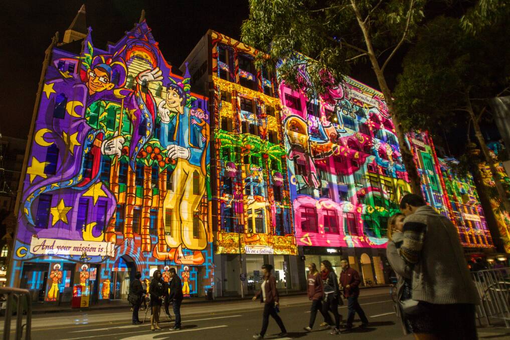 Flinders Street in the early hours of Sunday morning on White Night last year. Picture: Scott McNaughton