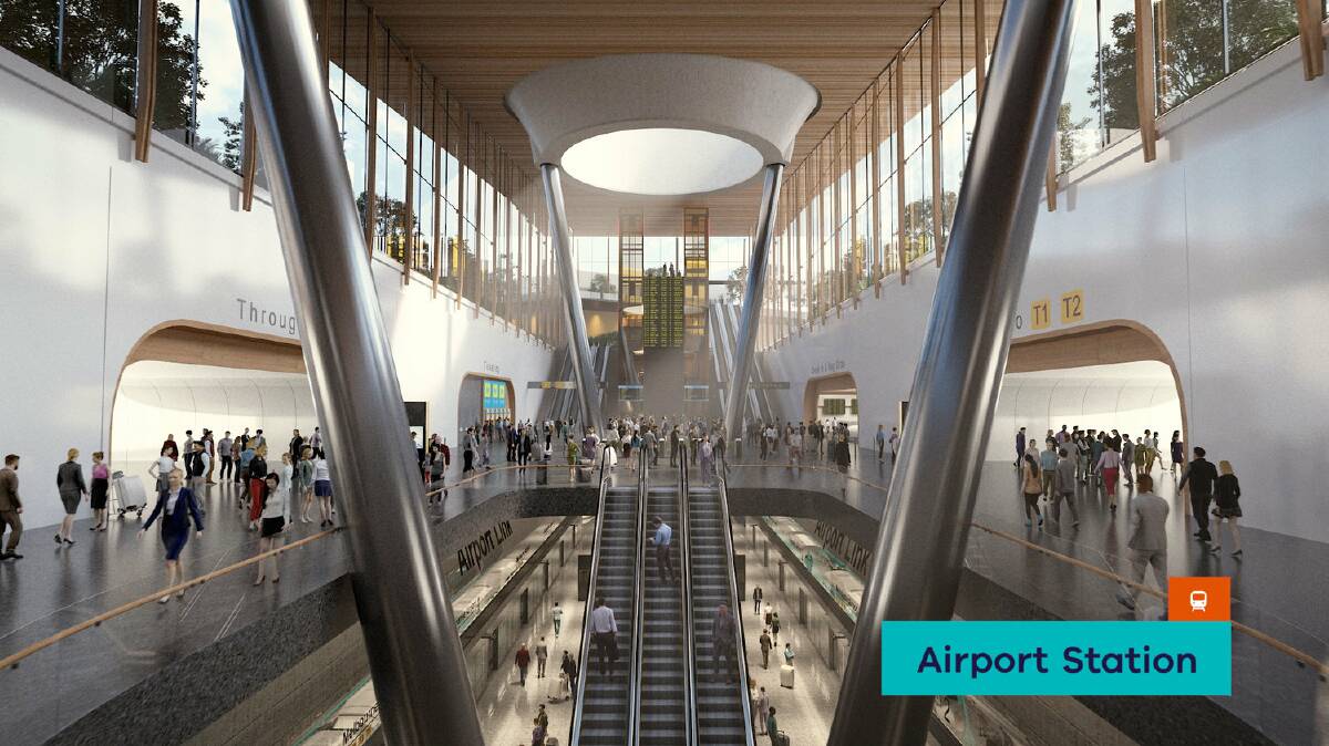 An artist's impression of the airport station under the consortium's plan.