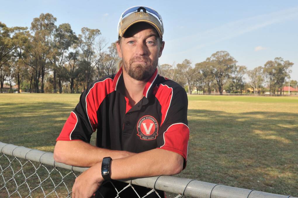 Scott Densley says being homeless in Bendigo is tough, but the football team is making things easier for a lot of people. Picture: NONI HYETT