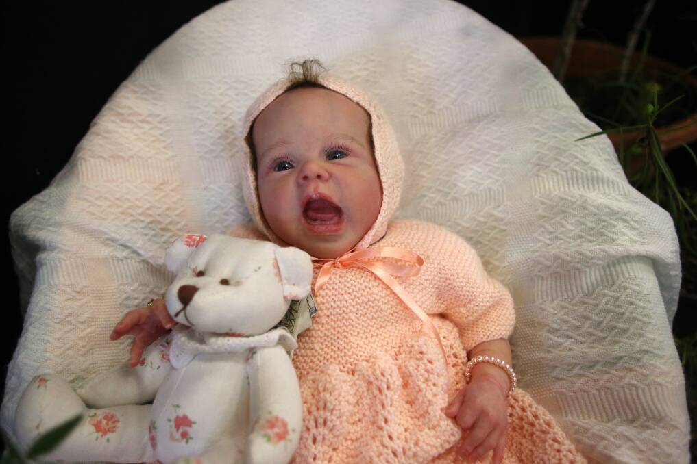 A newborn baby doll - one of the most popular categories of dolls at the Bendigo fair. Picture: GLENN DANIELS