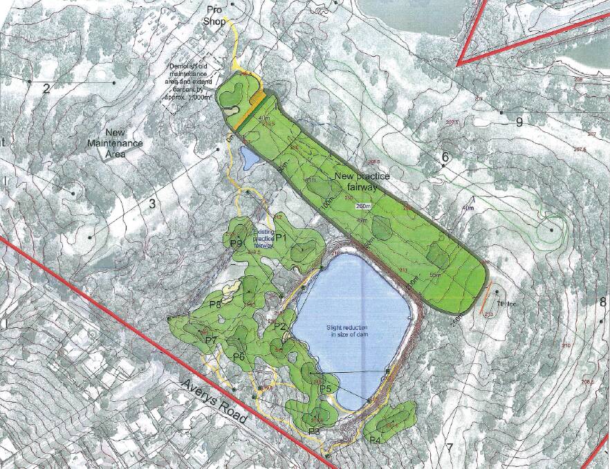 The pitch 'n putt course will require some native vegetation removal, while a new driving range is also proposed to be built.
