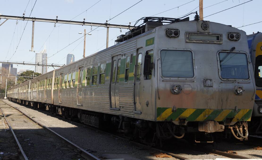 Hitachi carriages were in use in Melbourne from 1972 to 2014. Carriages like this have been transported to Bendigo.
