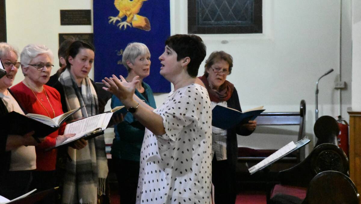 Conductor Elena Varshavskaya prepares the Bendigo Chorale for its 60th birthday concert, when it will perform with the Bendigo Youth Choir. Picture: ADAM HOLMES