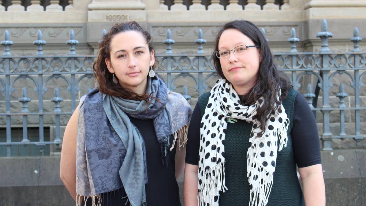 ARC Justice executive officer Hayley Mansfield and LCCLC legal practice manager Clare Sauro.