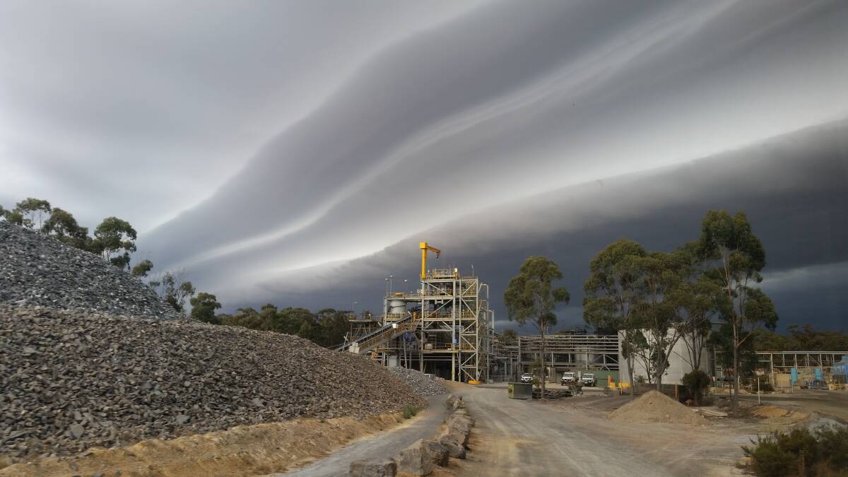 The clouds cross Fosterville Gold Mine. Picture: Denise Watt