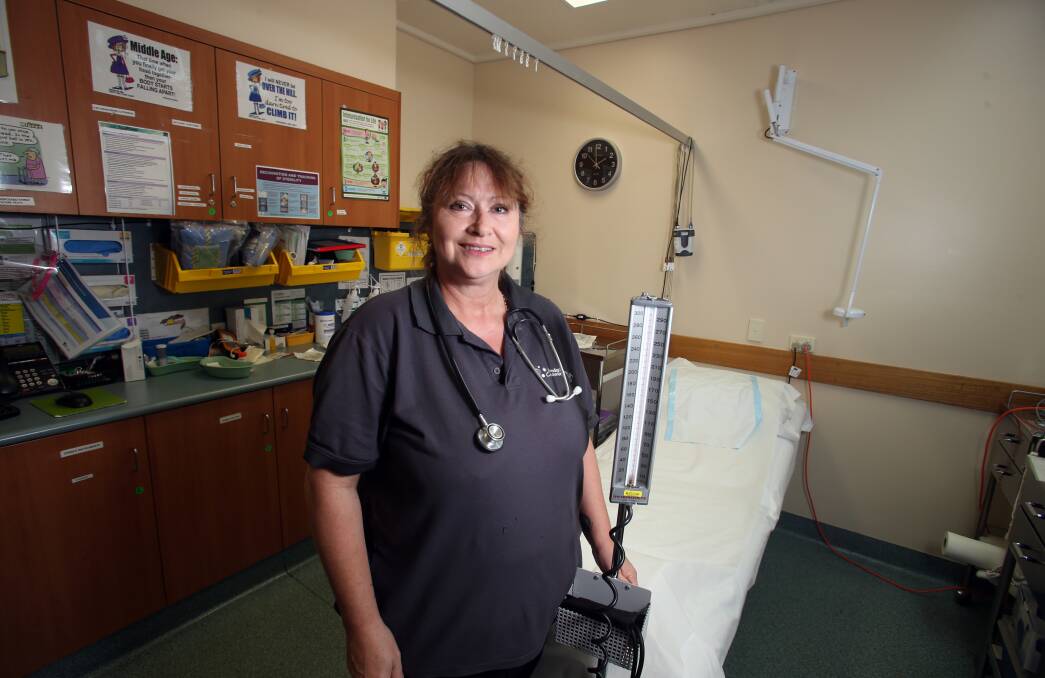 Practice nurse Boska Wyatt at BCHS's Eaglehawk clinic. Pictures: GLENN DANIELS