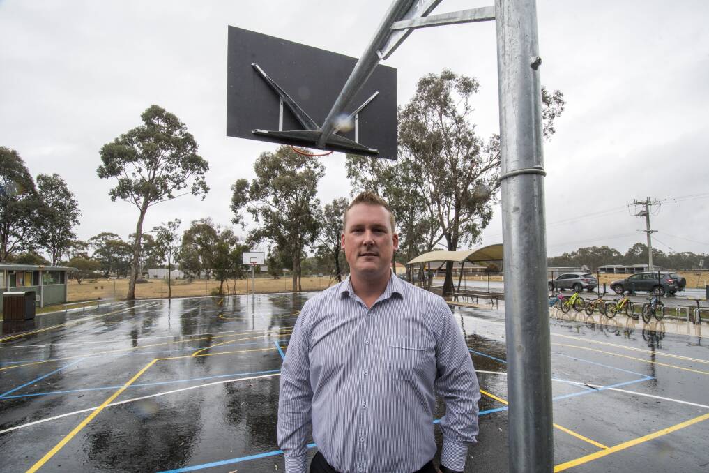 Epsom Primary School council president Scott Jefferis says demountable classrooms could be brought back to the school just years after it was rebuilt. Picture: DARREN HOWE