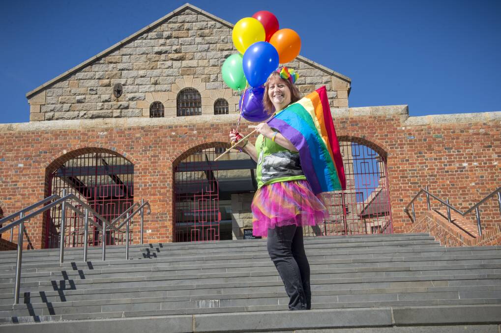 Organiser Maree Dixon says the Rainbow Ball is all about making everyone feel free to be themselves and celebrate LGBTIQ diversity and inclusion in Bendigo. Picture: DARREN HOWE