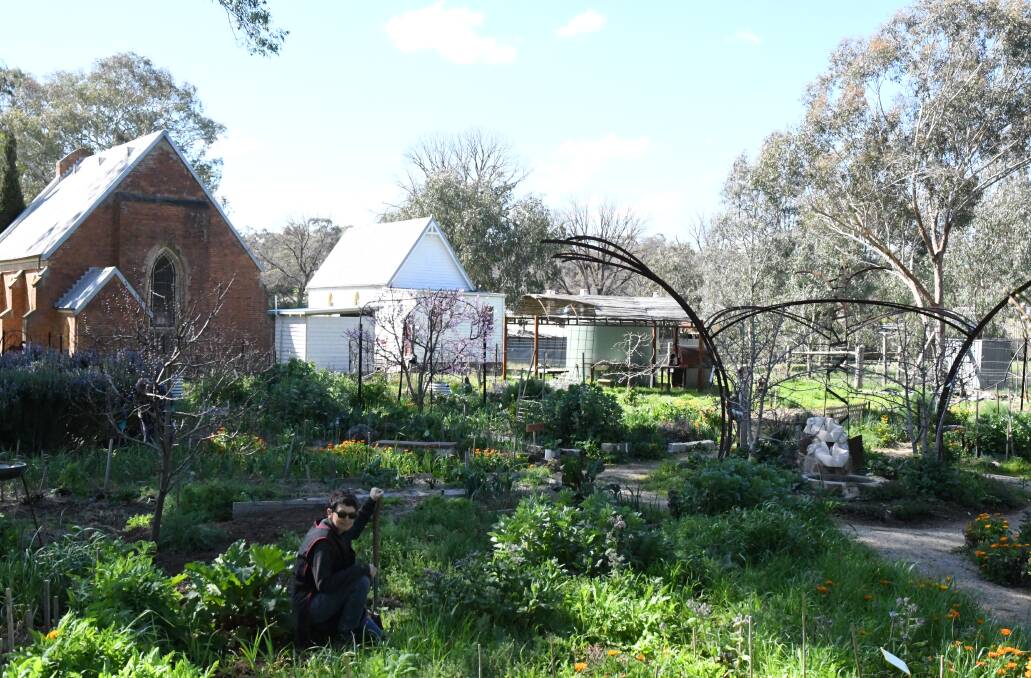 Janet Baker, the gardener-in-residence at the Newstead Community Garden, says the project was a helpful way of reducing isolation for people living on the land. Picture: ADAM HOLMES